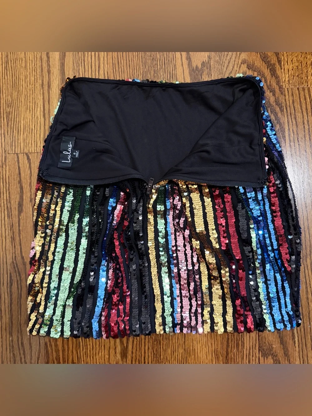 Lulus Sparkly Sequined Multicolor Mini Skirt Size Small